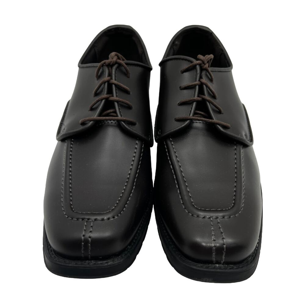 Jean Yves Stanford Brown Upper Square Toe Derby Mens 10.5M Dress Shoes*